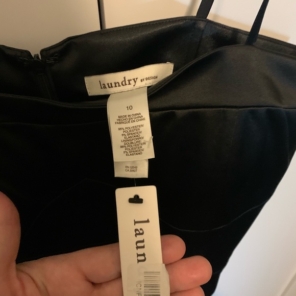 Laundry- black Satin strapless stretch NWOT’s - Picture 5 of 5